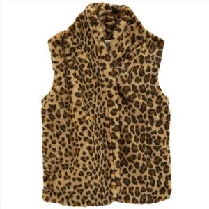 Cheetah Faux Fur Vest - Girl 6X